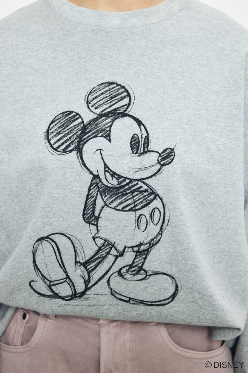 ADスケッチプリントロンT / MICKEY T.GRY M