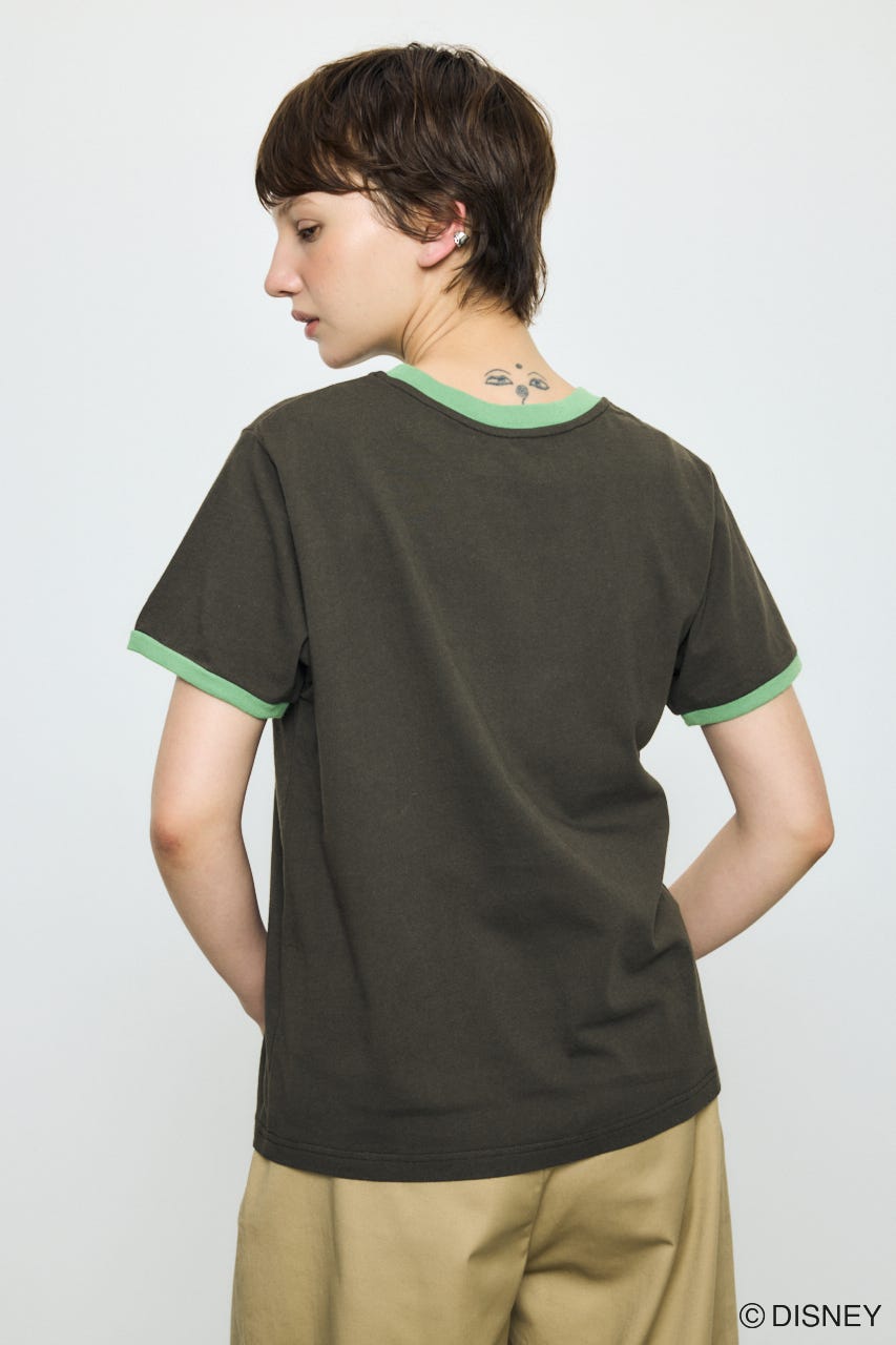 ADプリント半袖リンガーT / MICKEY KHA M