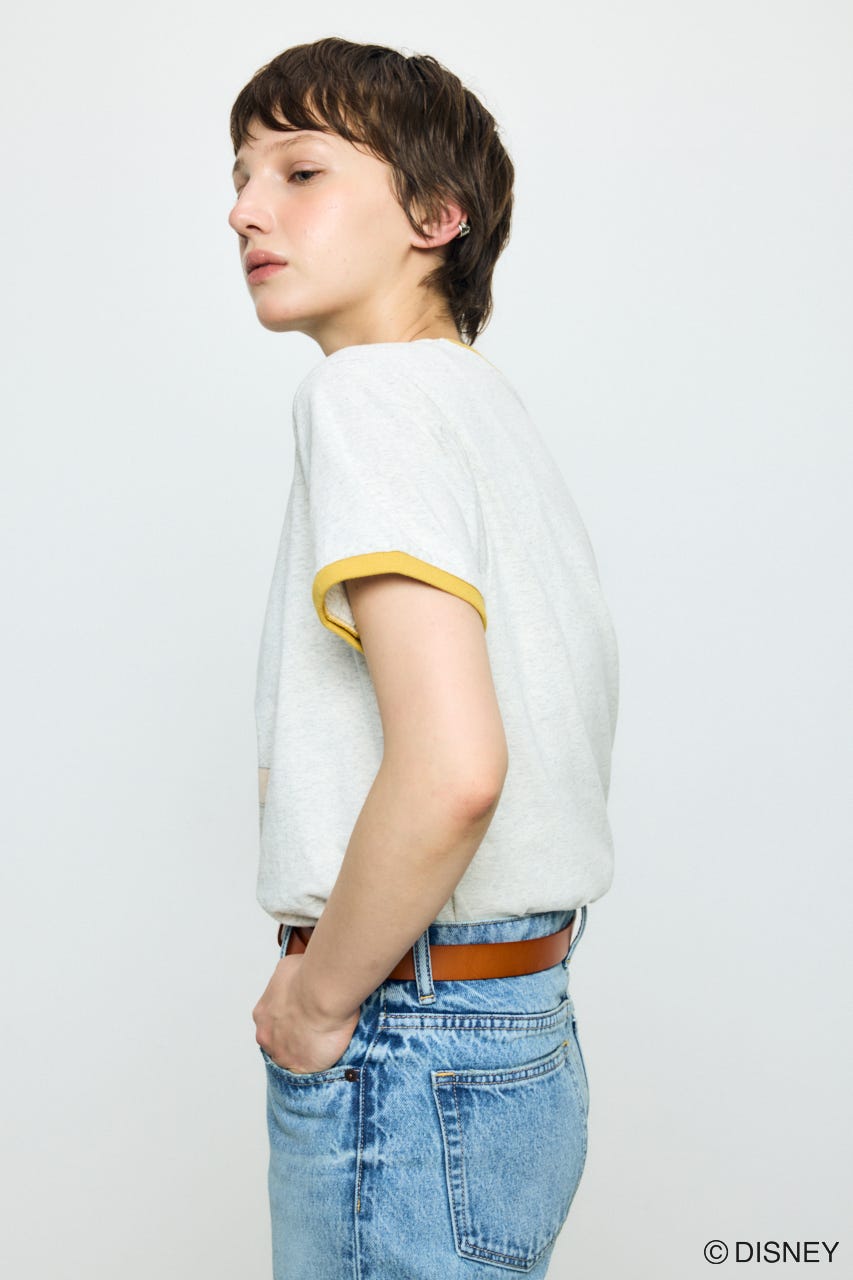 ADプリント半袖リンガーT / MICKEY T.GRY M