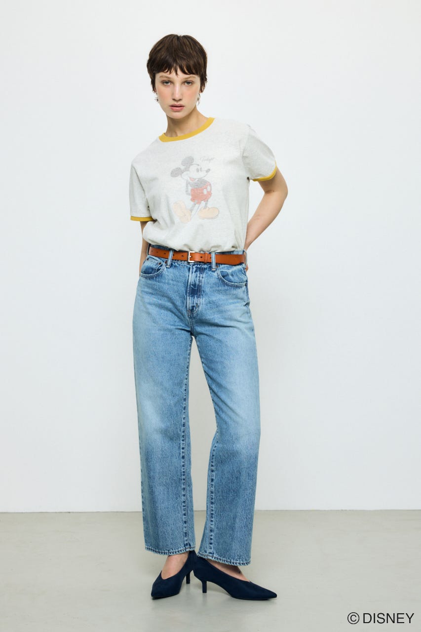 ADプリント半袖リンガーT / MICKEY T.GRY M