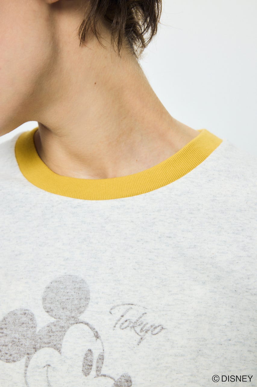 ADプリント半袖リンガーT / MICKEY T.GRY M