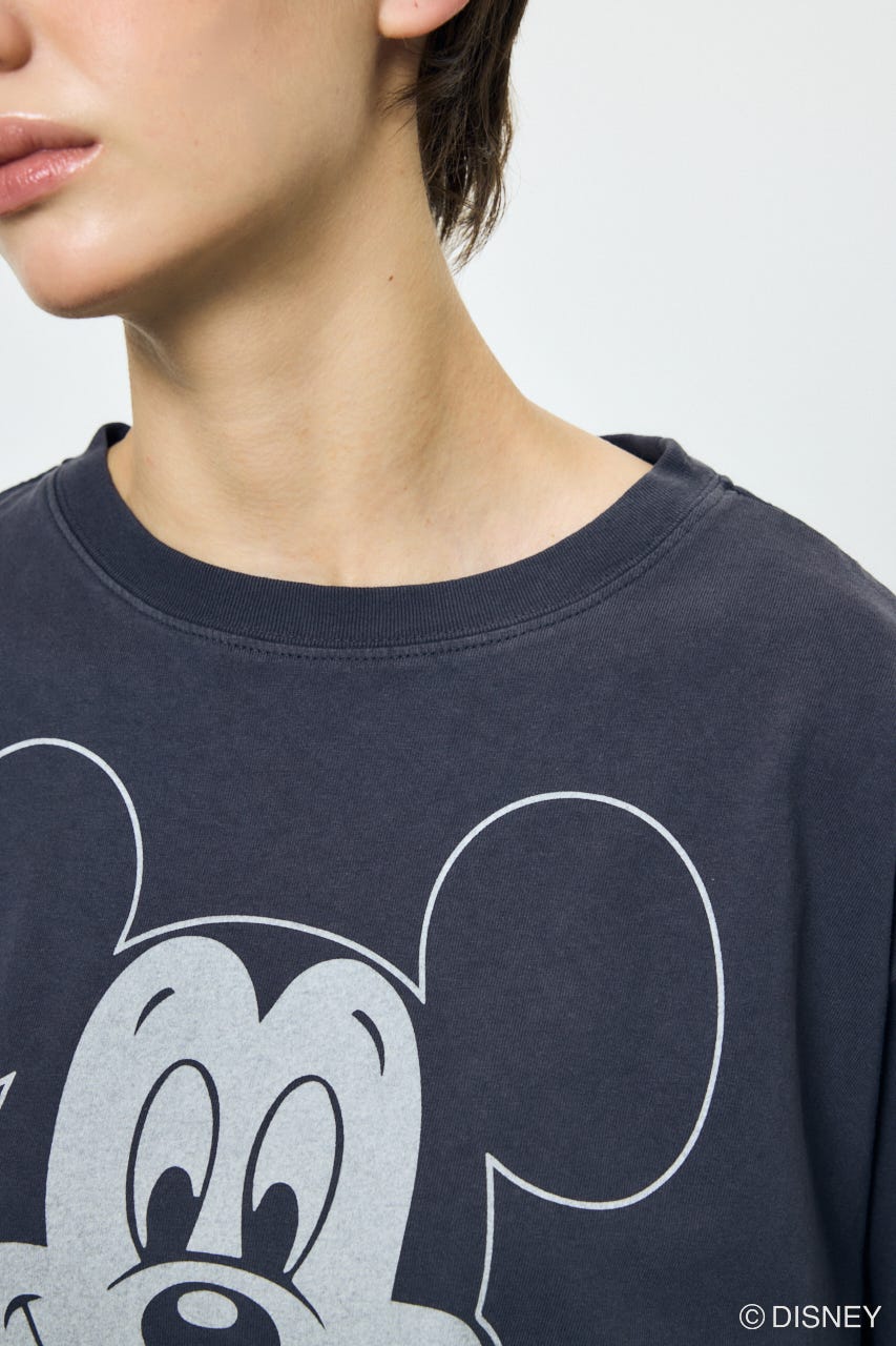 ADルーズ半袖プリントT / MICKEY BLK M