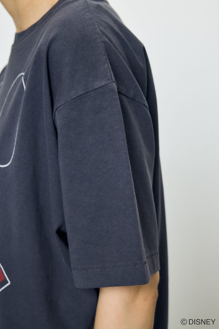 ADルーズ半袖プリントT / MICKEY BLK M