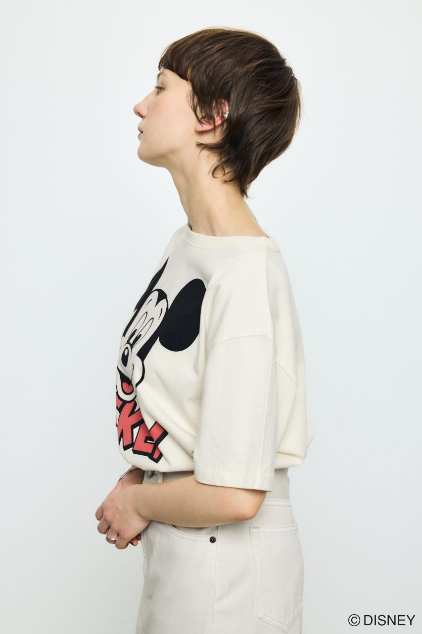 ADルーズ半袖プリントT / MICKEY O/WHT M