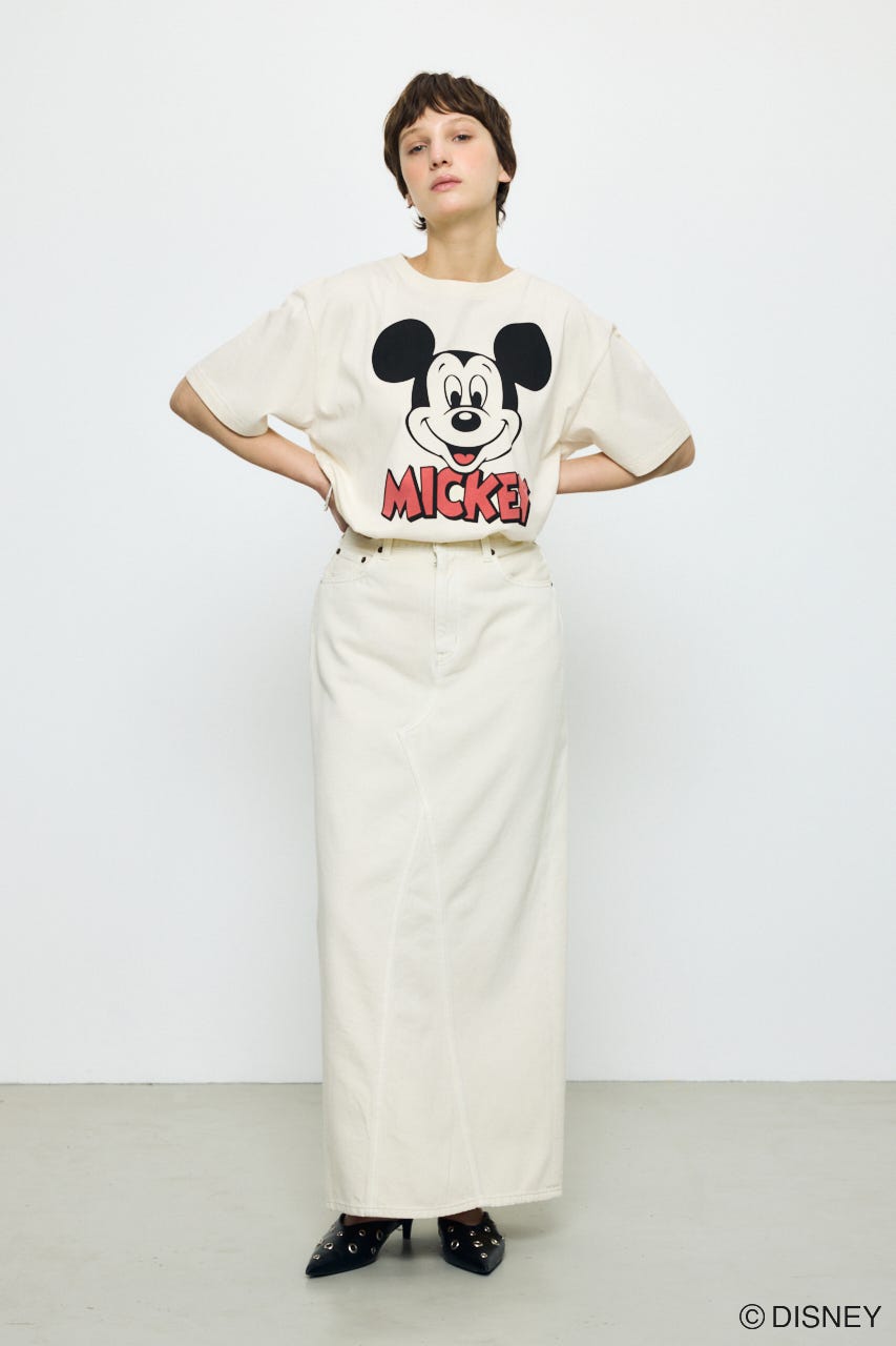 ADルーズ半袖プリントT / MICKEY O/WHT M