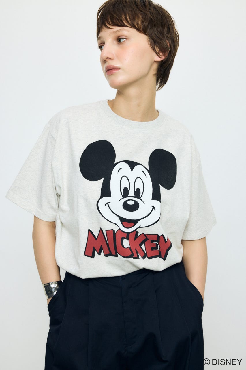 ADルーズ半袖プリントT / MICKEY T.GRY M