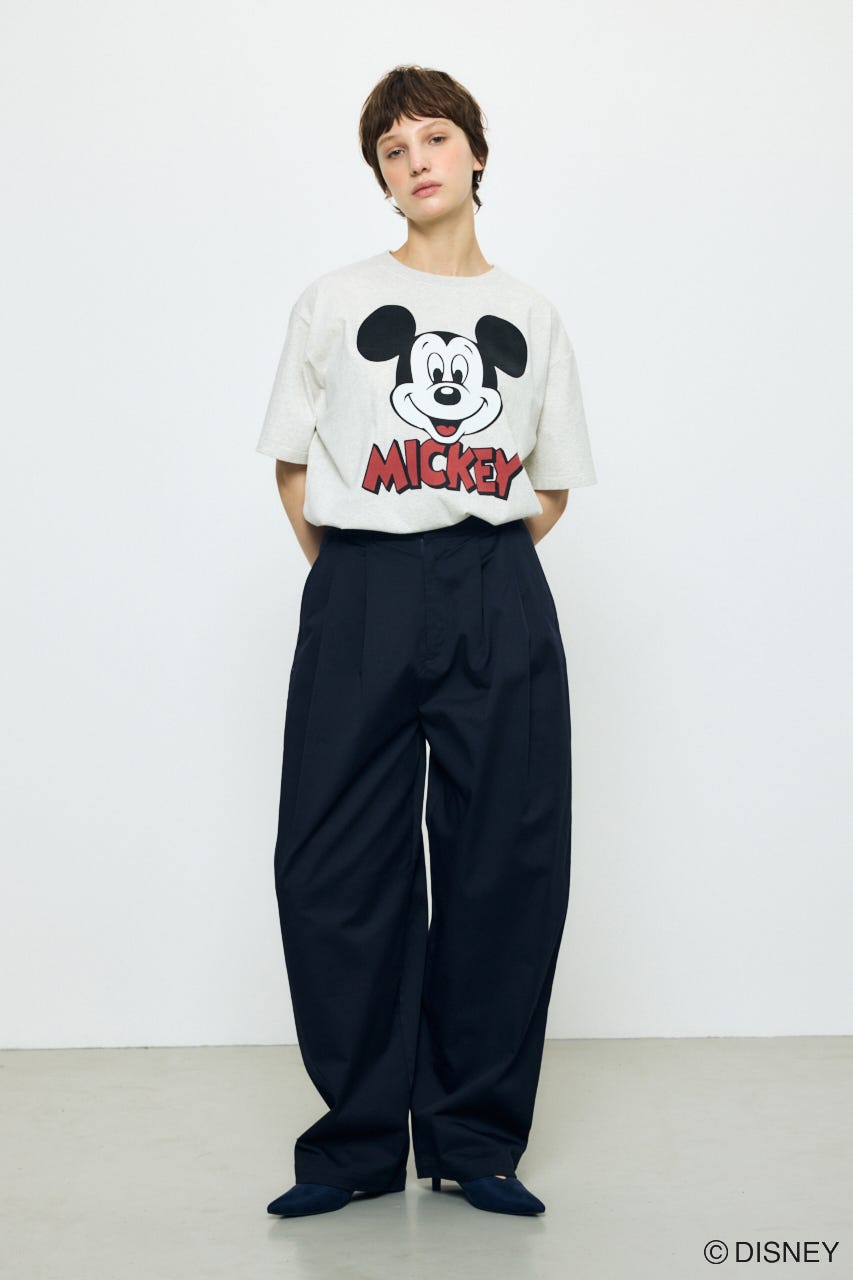 ADルーズ半袖プリントT / MICKEY T.GRY M