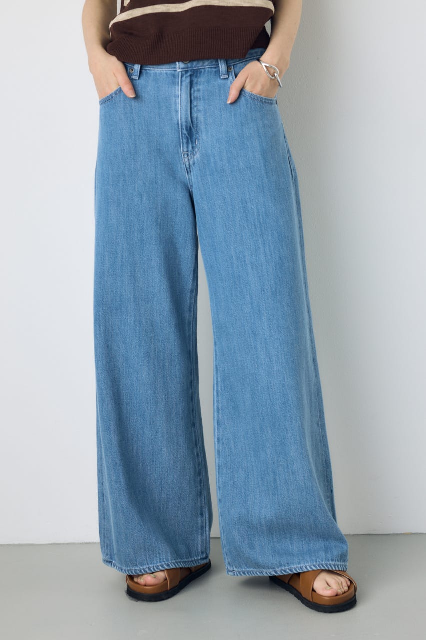 AZUL DENIM 甘撚りバギーパンツ L/BLU M