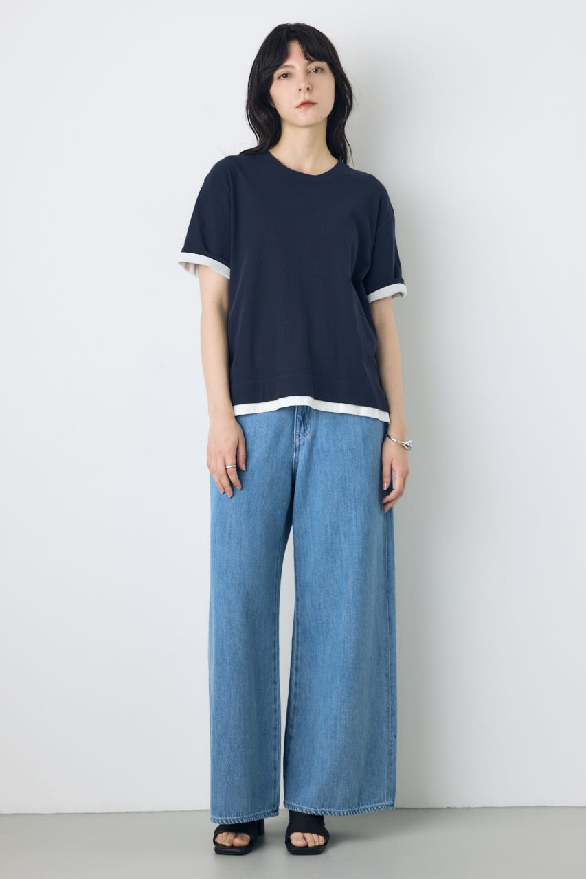 AZUL DENIM 甘撚りバギーパンツ L/BLU M