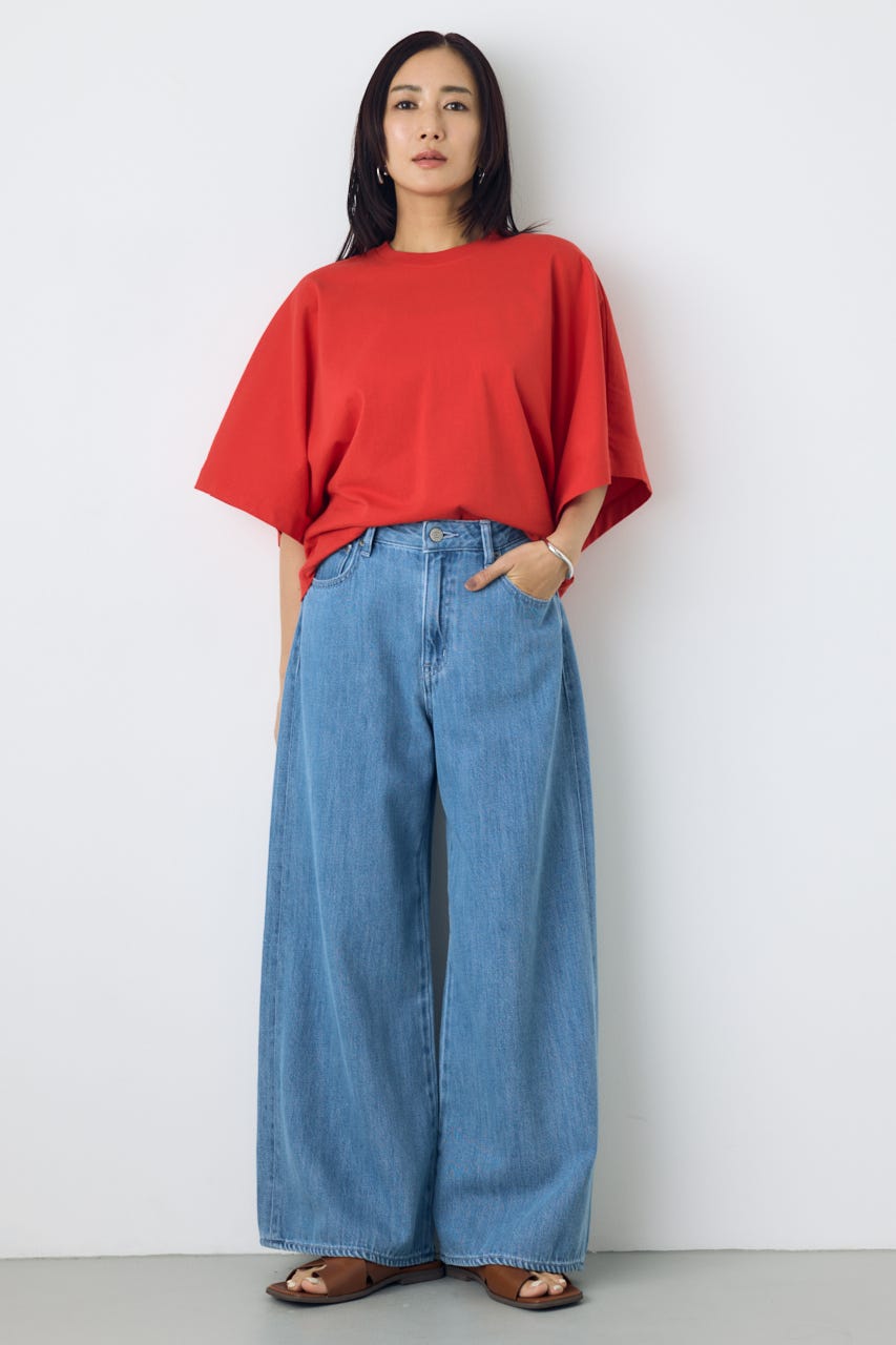 AZUL DENIM 甘撚りバギーパンツ L/BLU M