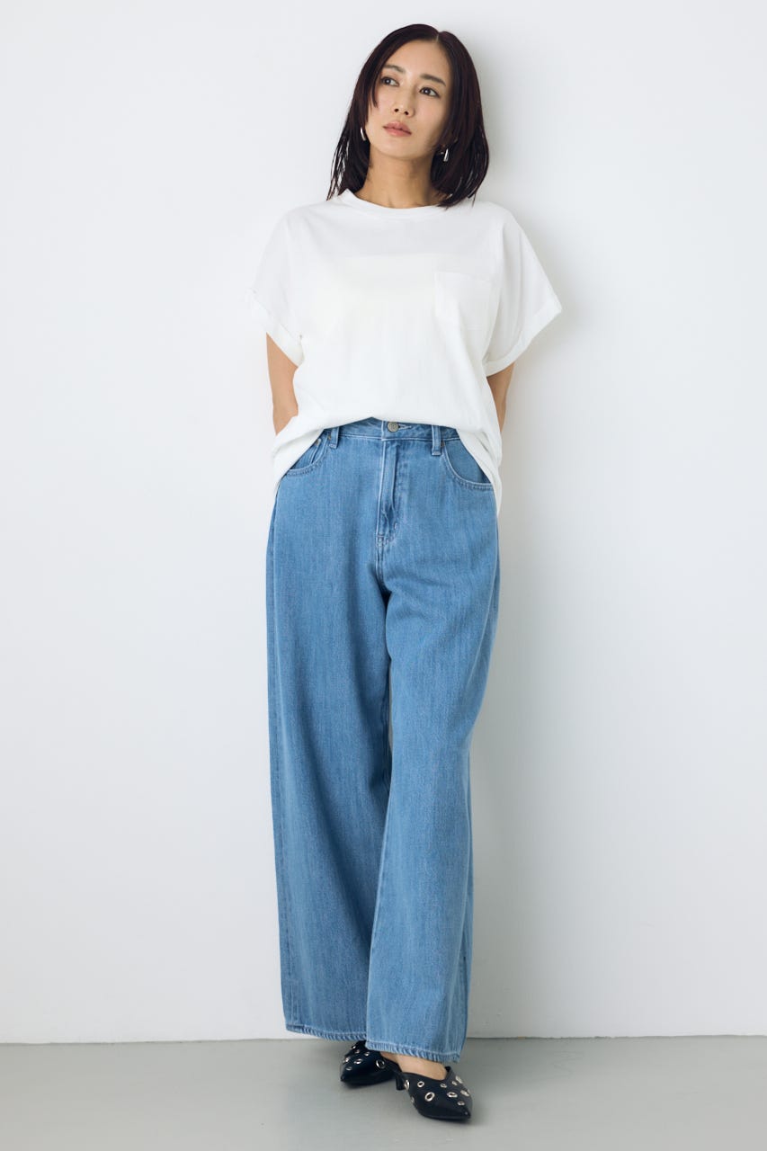 AZUL DENIM 甘撚りバギーパンツ L/BLU M