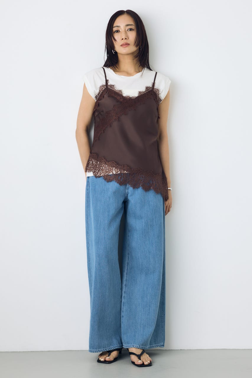 AZUL DENIM 甘撚りバギーパンツ L/BLU M