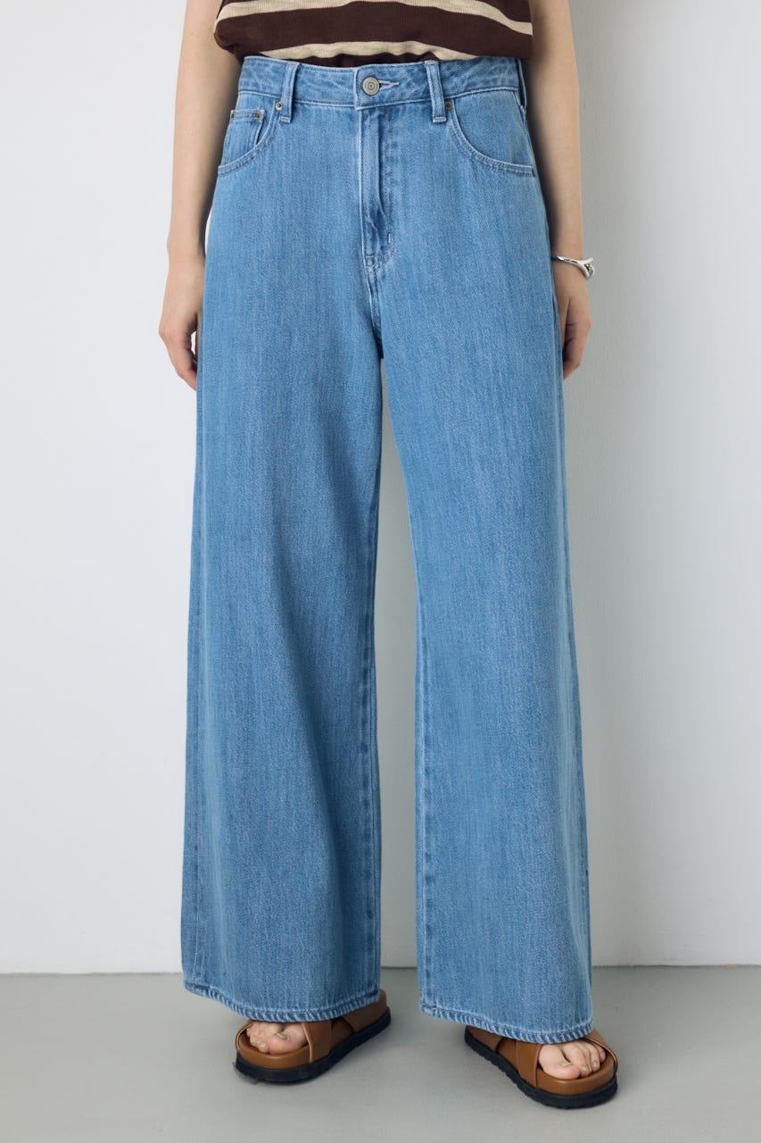 AZUL DENIM 甘撚りバギーパンツ L/BLU M