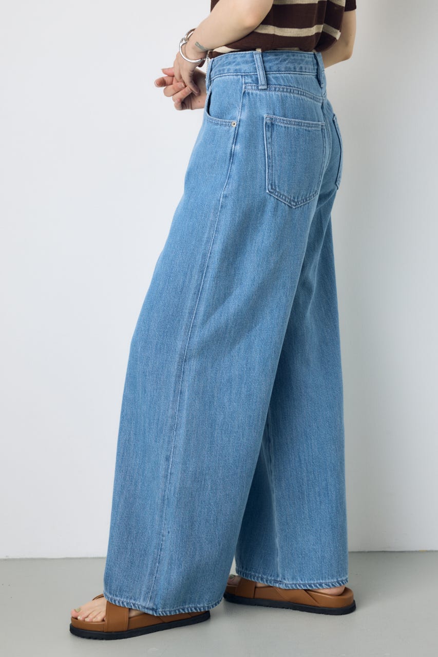 AZUL DENIM 甘撚りバギーパンツ L/BLU M