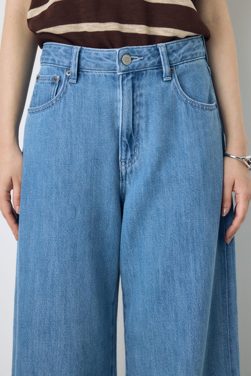 AZUL DENIM 甘撚りバギーパンツ L/BLU M