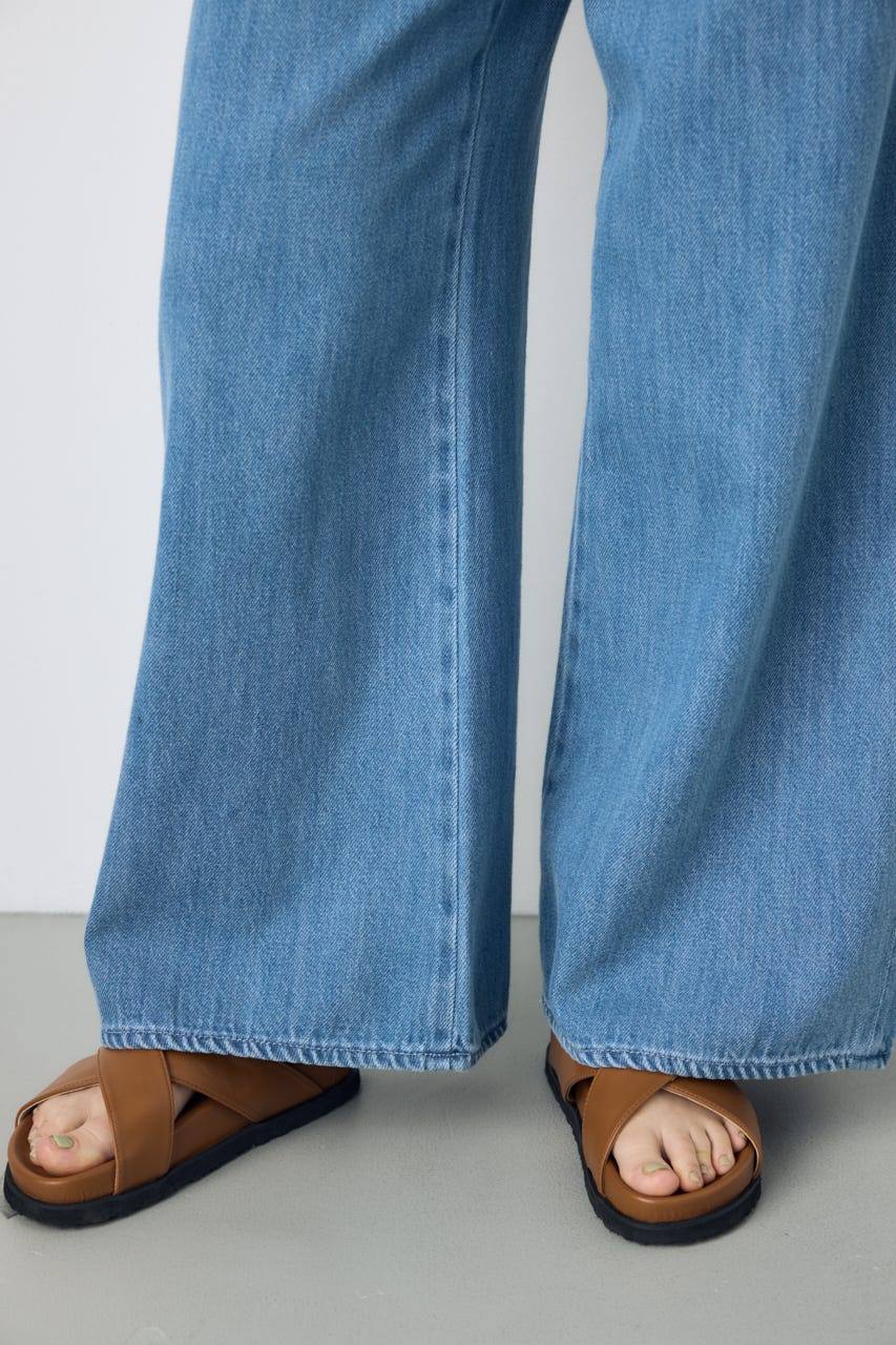 AZUL DENIM 甘撚りバギーパンツ L/BLU M