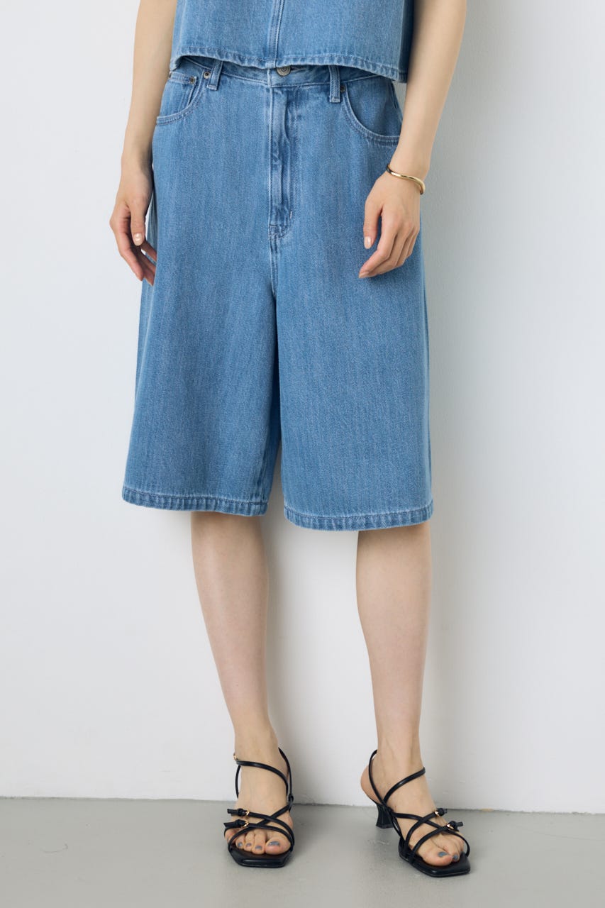 AZUL DENIM 甘撚りハーフパンツ L/BLU S