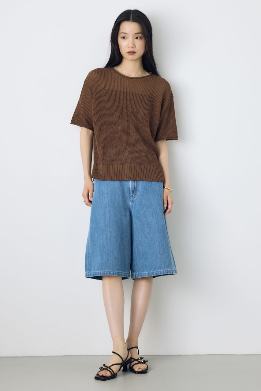 AZUL DENIM 甘撚りハーフパンツ L/BLU S