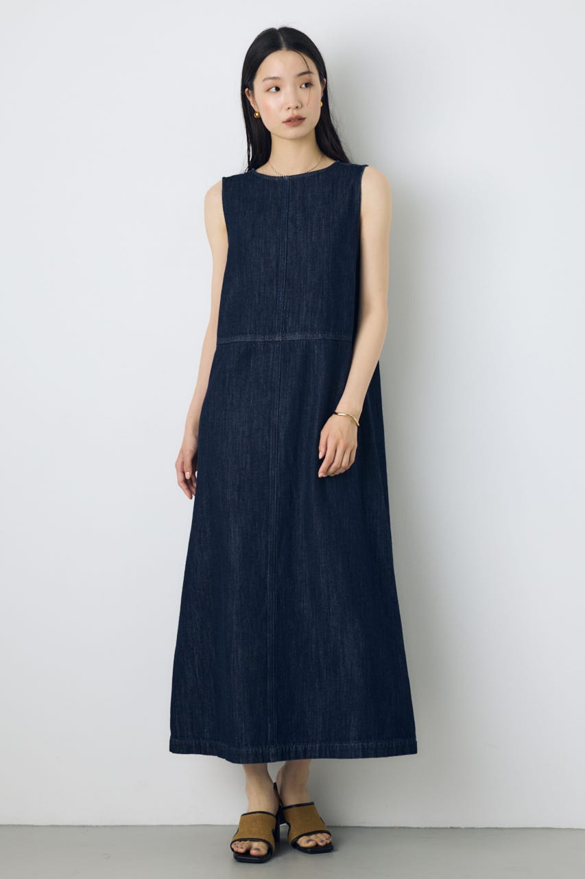 甘撚りデニムワンピース One Wash S