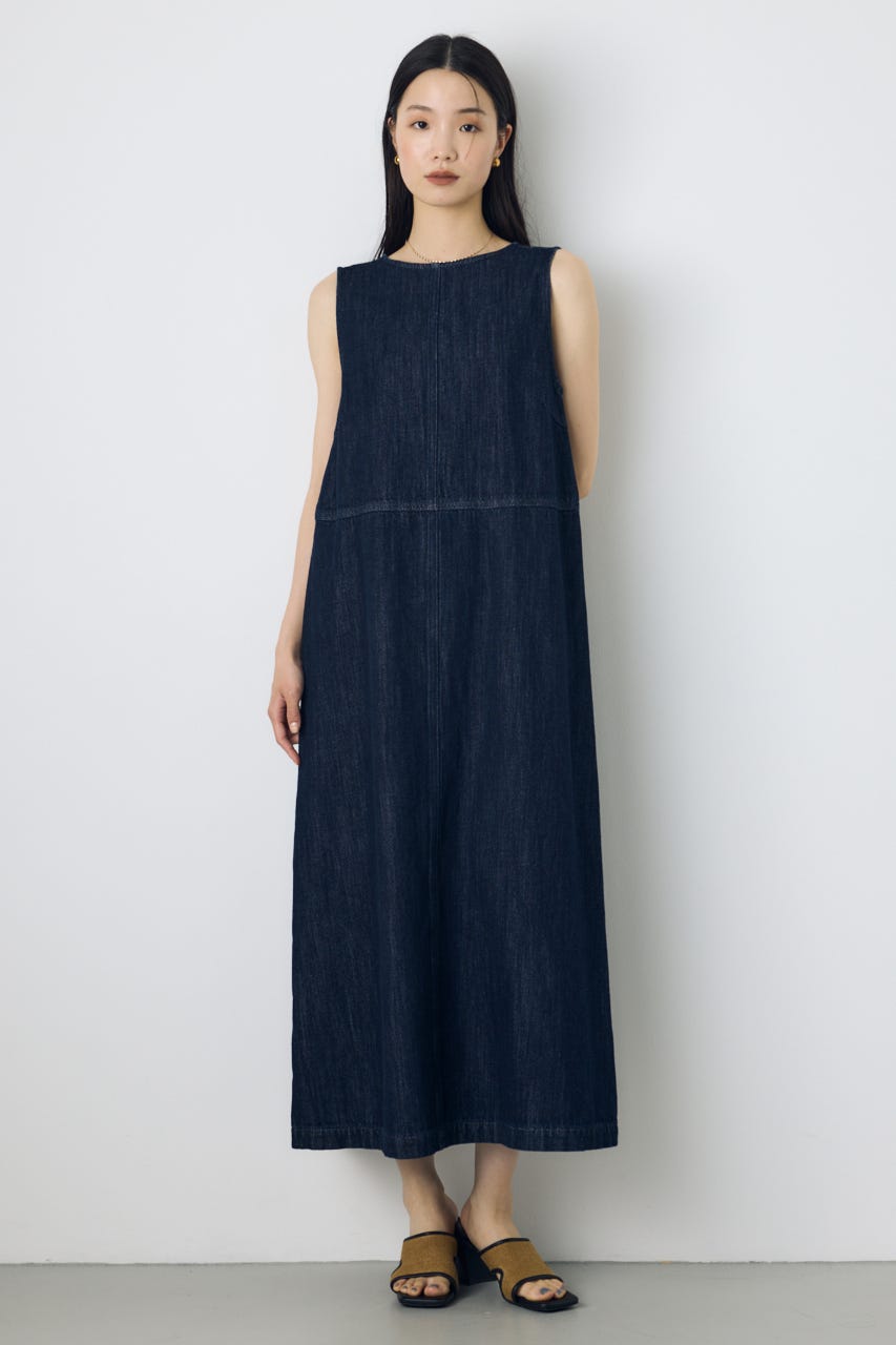 甘撚りデニムワンピース One Wash S