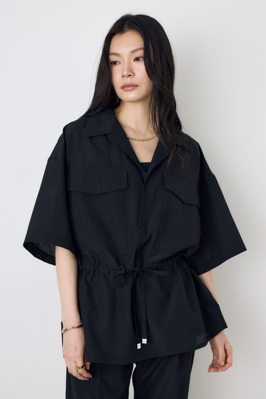 COMFORA AIRウエストマークブラウス BLK M