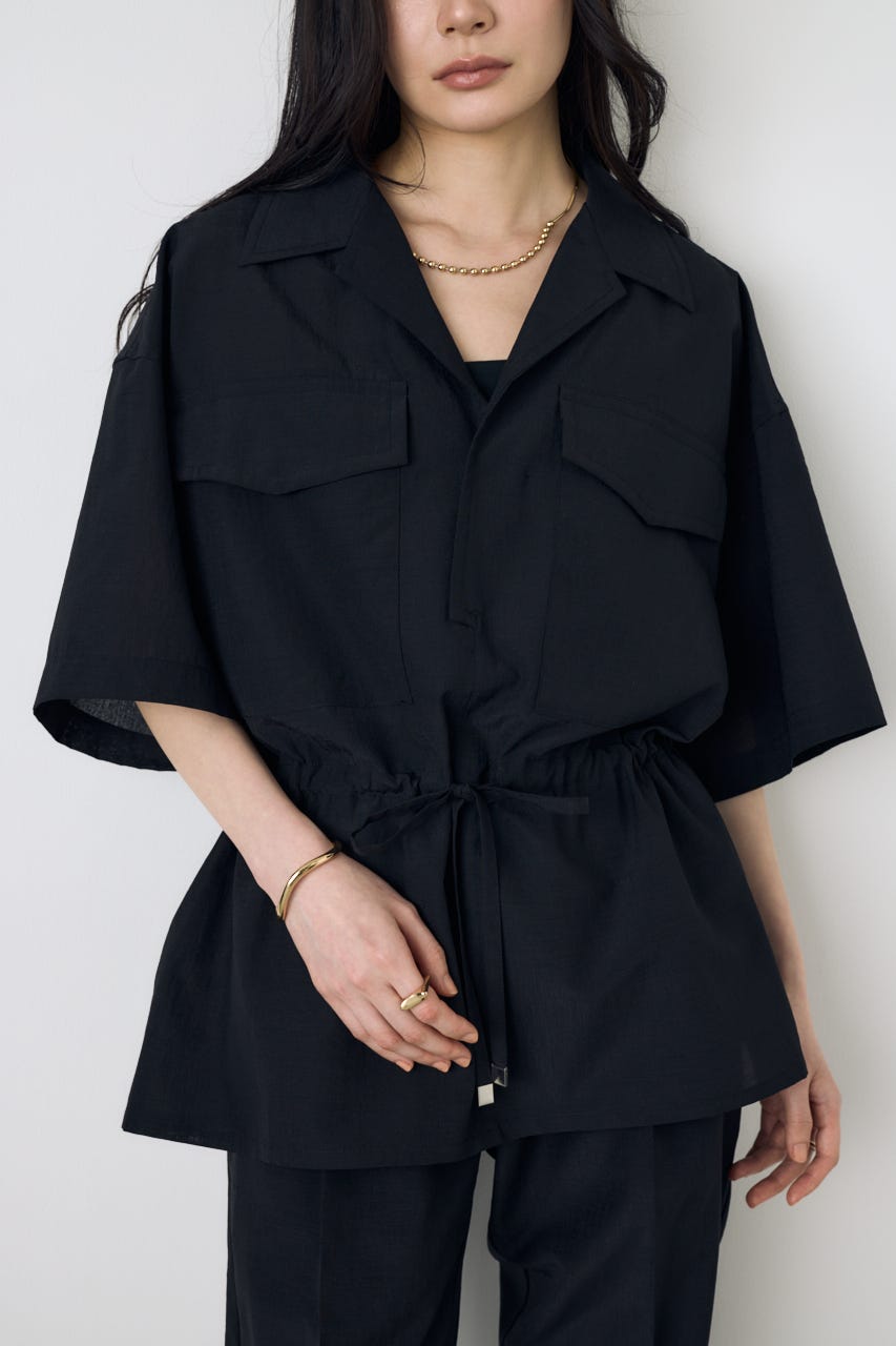 COMFORA AIRウエストマークブラウス BLK M