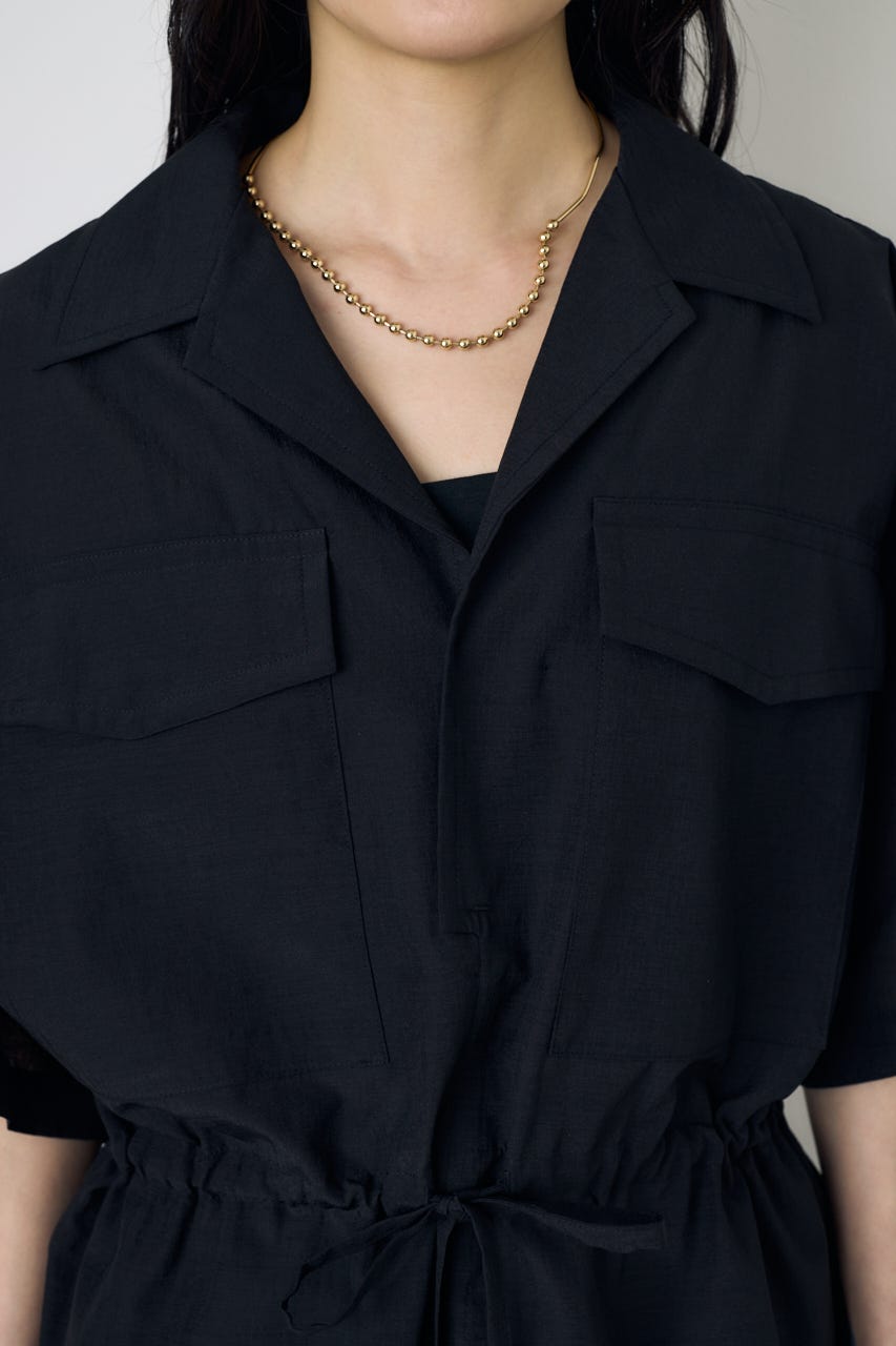 COMFORA AIRウエストマークブラウス BLK M