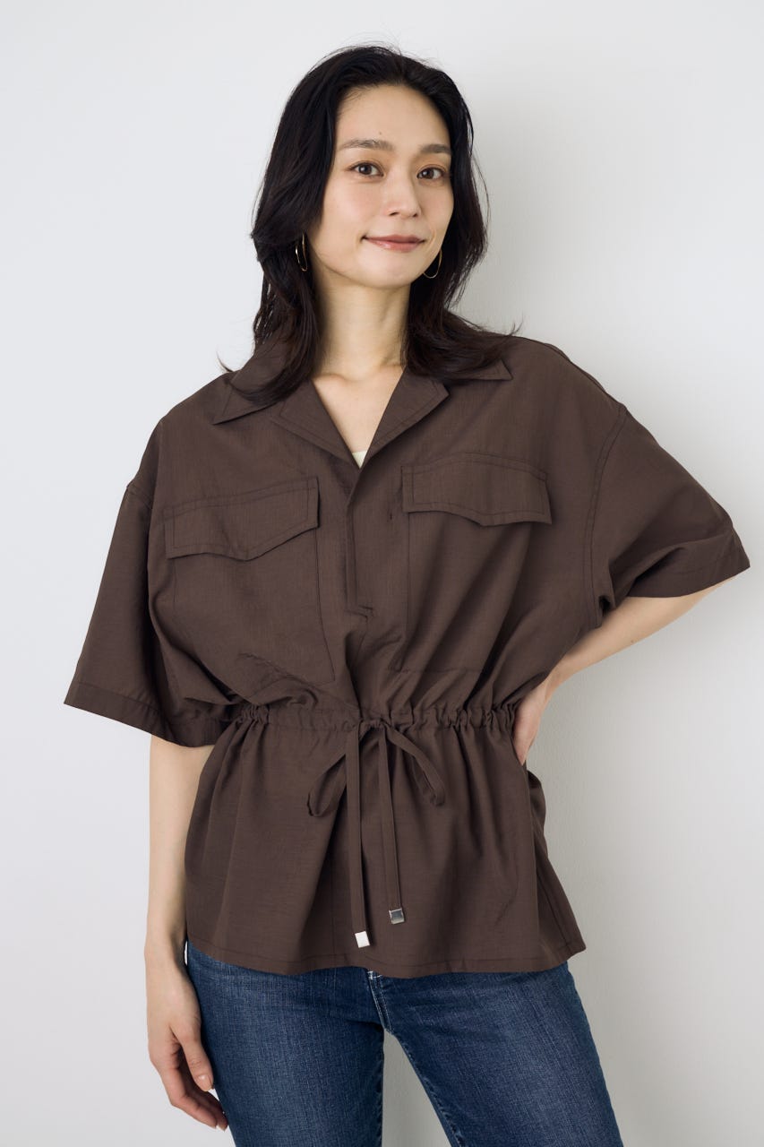 COMFORA AIRウエストマークブラウス BRN S