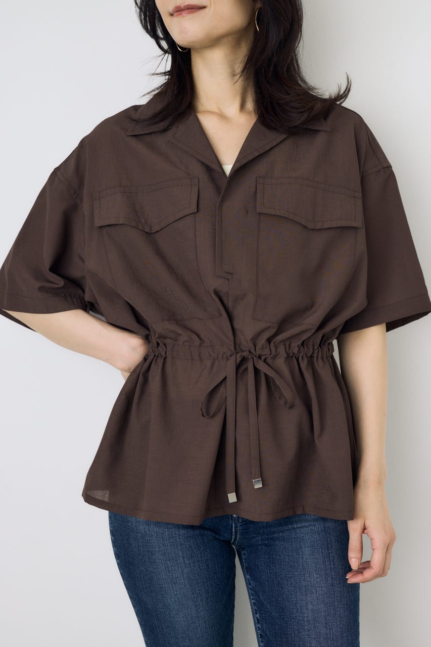 COMFORA AIRウエストマークブラウス BRN S