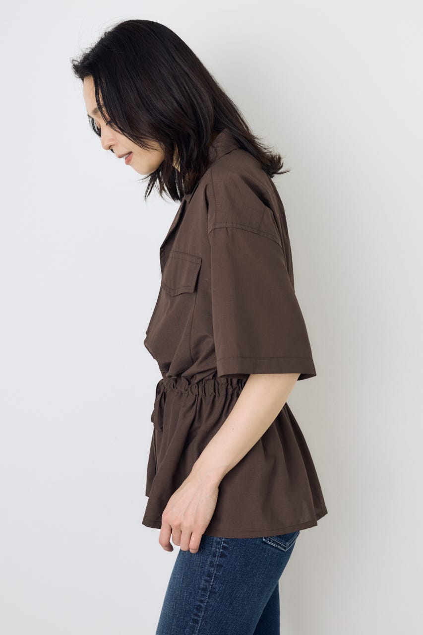 COMFORA AIRウエストマークブラウス BRN S