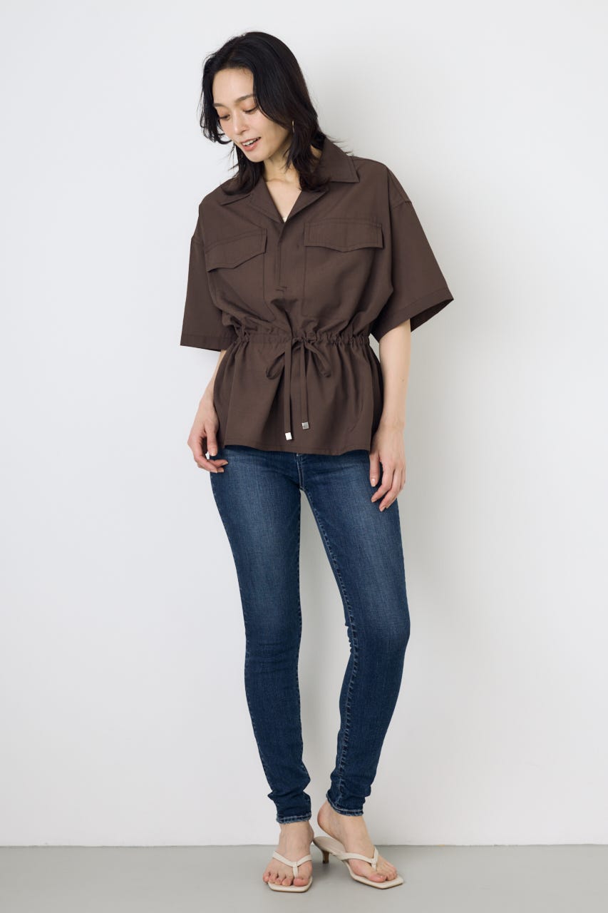 COMFORA AIRウエストマークブラウス BRN S