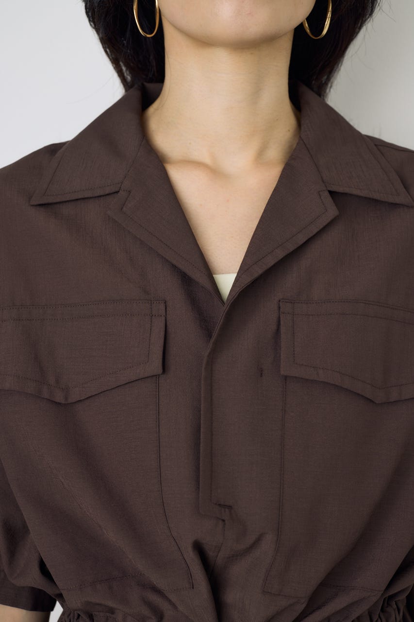 COMFORA AIRウエストマークブラウス BRN S