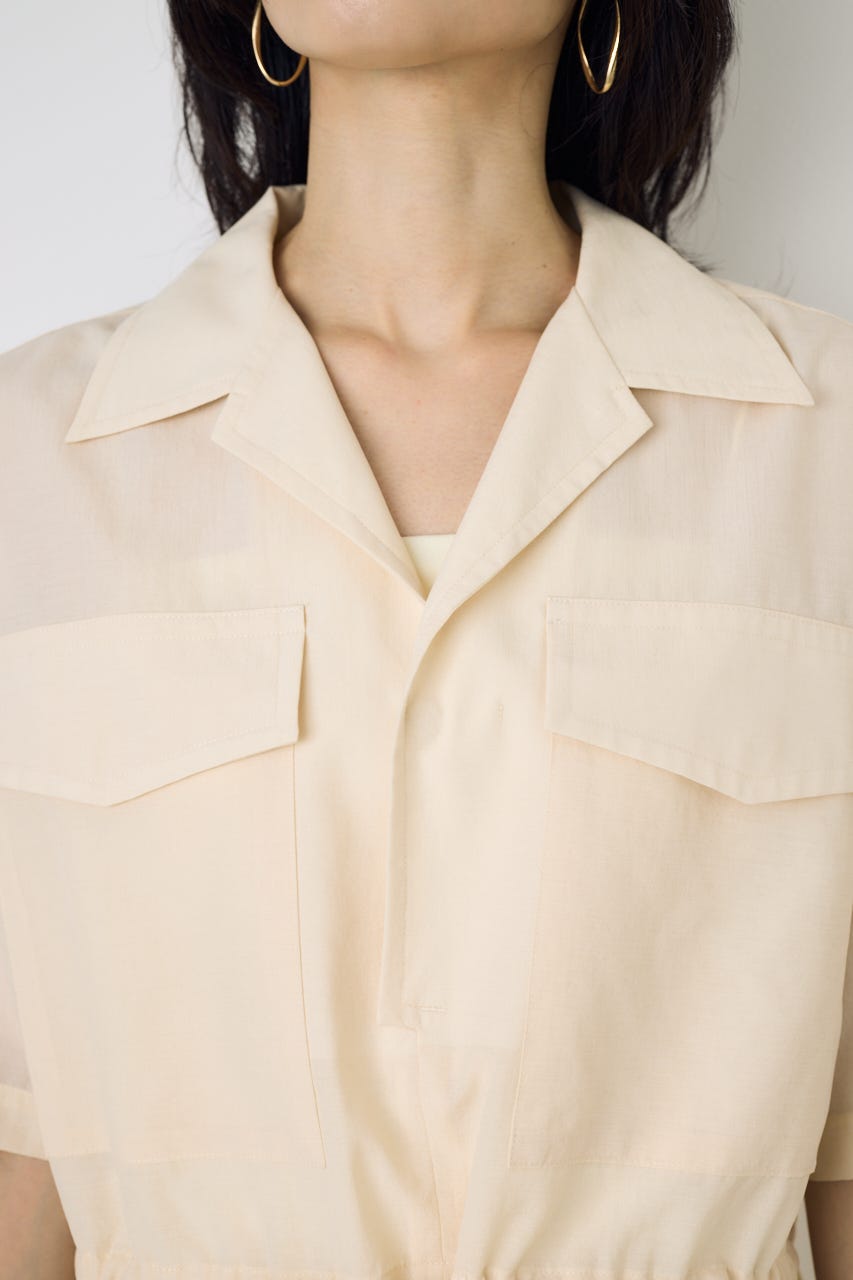 COMFORA AIRウエストマークブラウス IVOY M