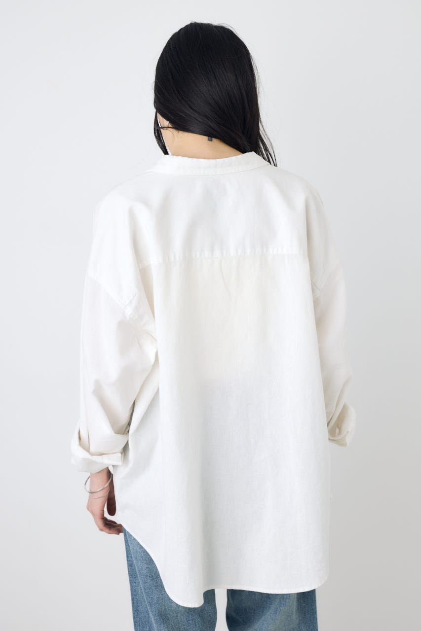 フレンチリネンCOOLMAXアーバンリラックスシャツ O/WHT M