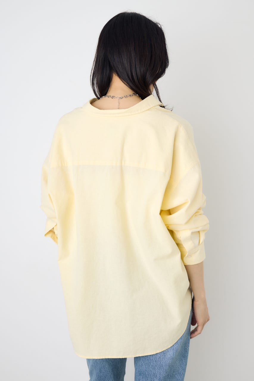 フレンチリネンCOOLMAXアーバンリラックスシャツ YEL M