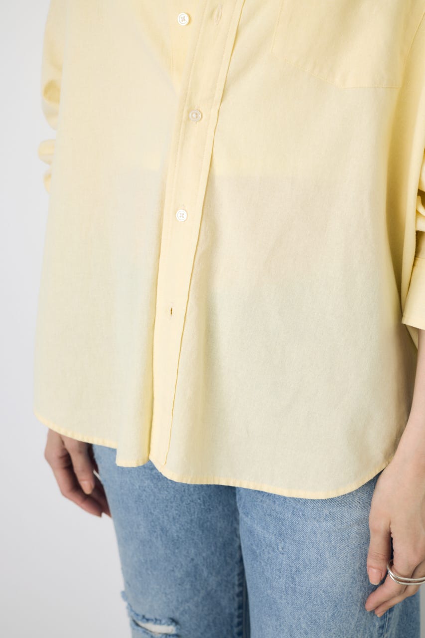 フレンチリネンCOOLMAXアーバンリラックスシャツ YEL M