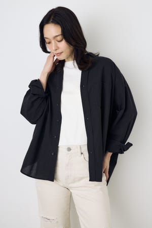 フレンチリネンCOOLMAXアーバンリラックスシャツ