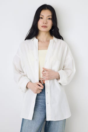 フレンチリネンCOOLMAXアーバンリラックスシャツ