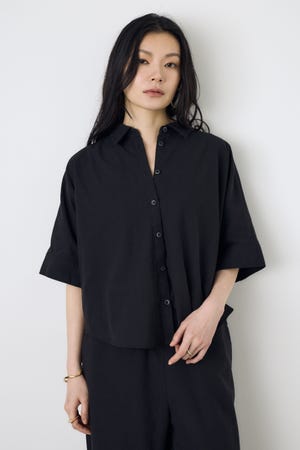 フレンチリネンCOOLMAXショートドルマンシャツ