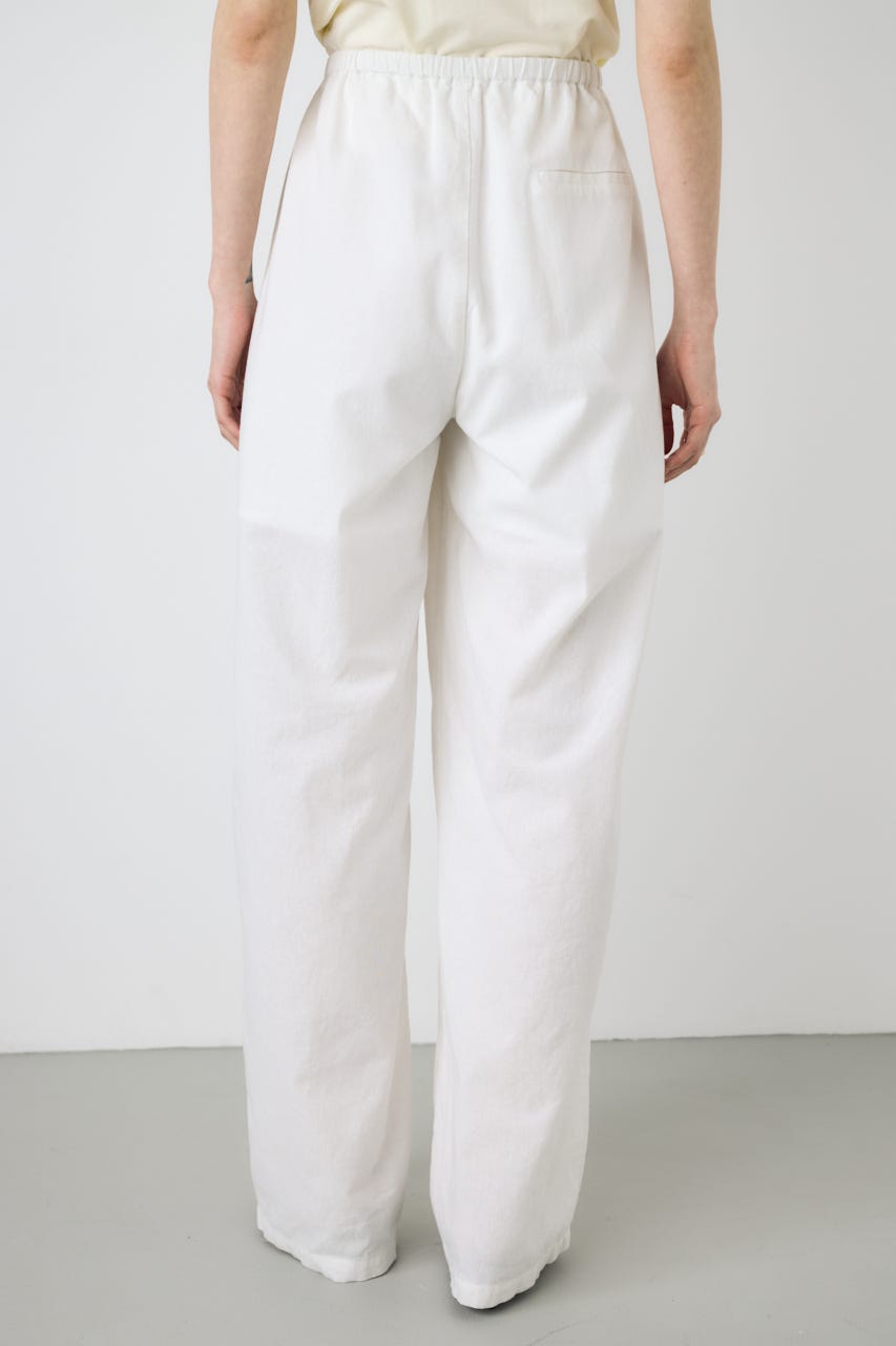 フレンチリネンCOOLMAXイージーパンツ O/WHT S