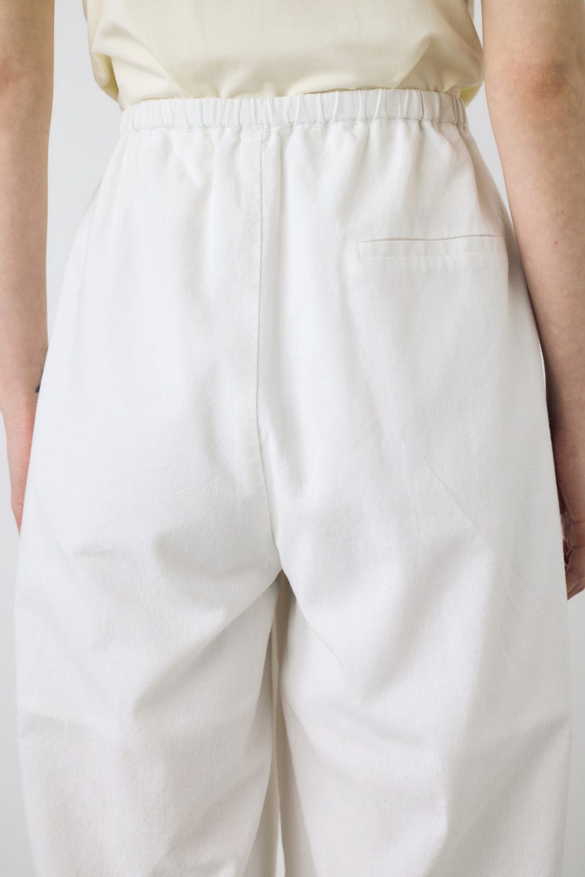 フレンチリネンCOOLMAXイージーパンツ O/WHT S