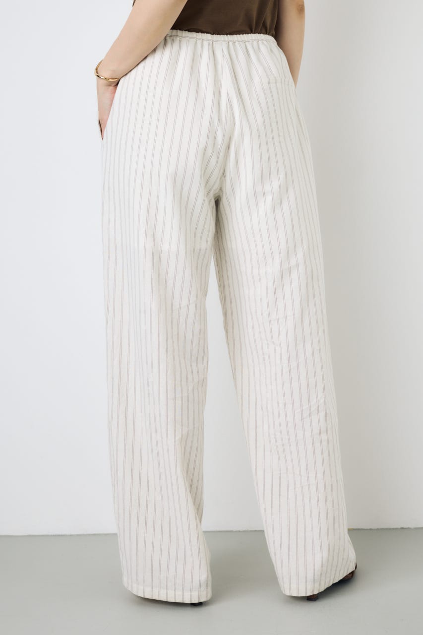 フレンチリネンCOOLMAXイージーパンツ Stripe S