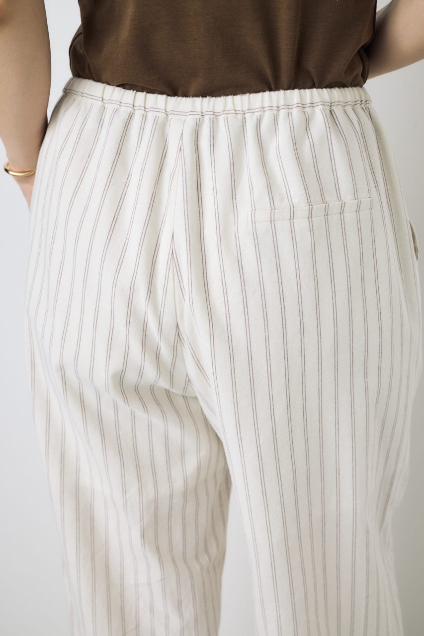 フレンチリネンCOOLMAXイージーパンツ Stripe S