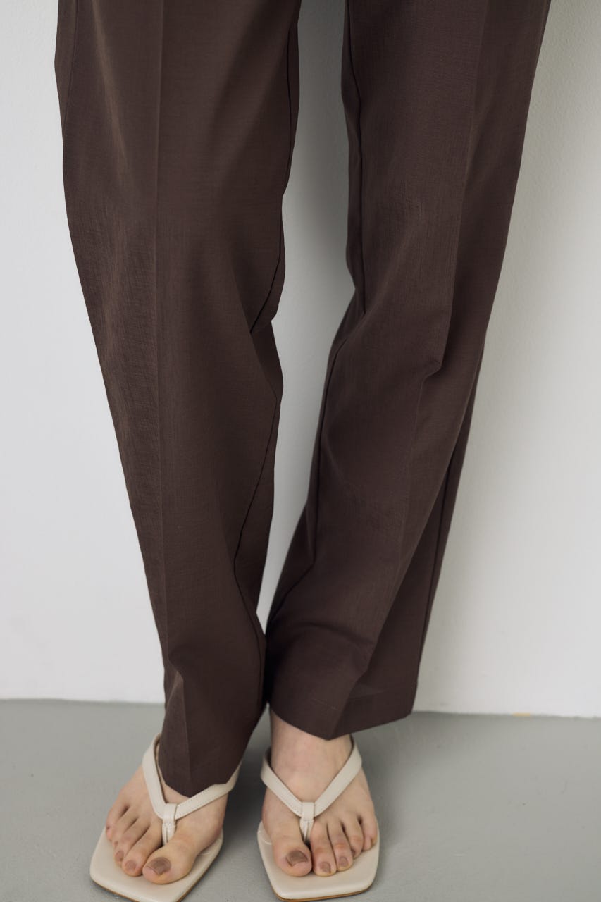 COMFORA AIRピンタックテーパードパンツ BRN S