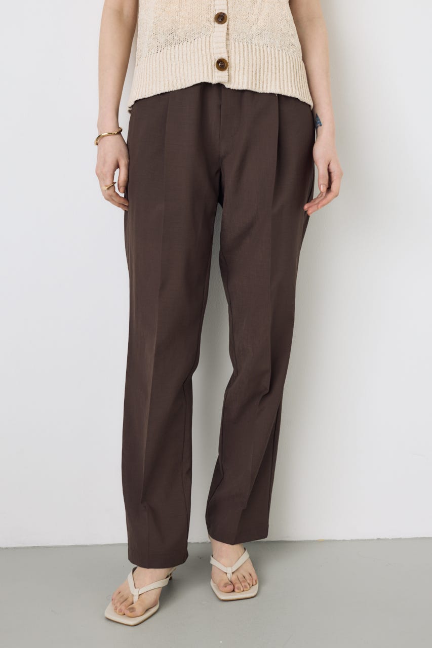COMFORA AIRピンタックテーパードパンツ BRN S