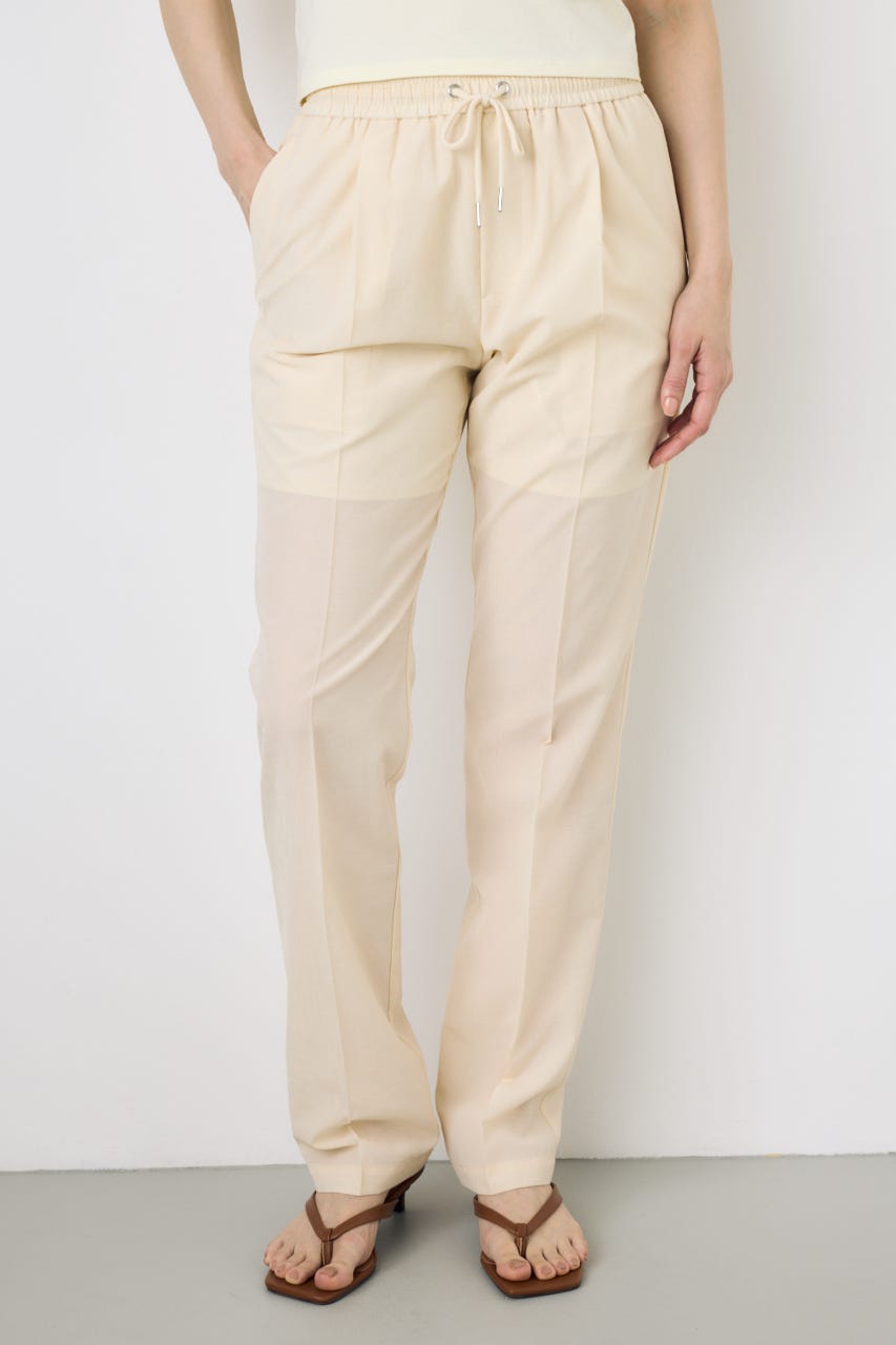 COMFORA AIRピンタックテーパードパンツ IVOY S