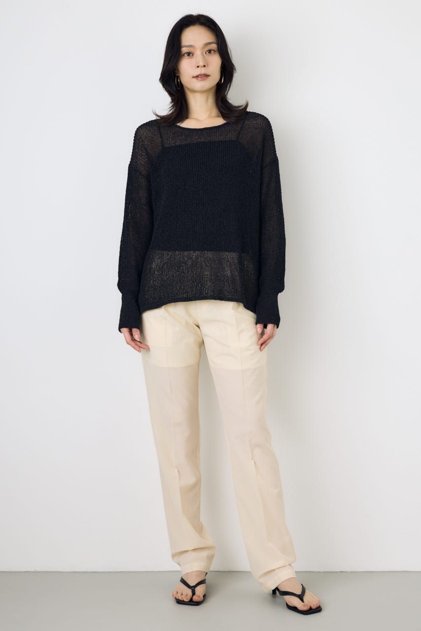 COMFORA AIRピンタックテーパードパンツ IVOY S