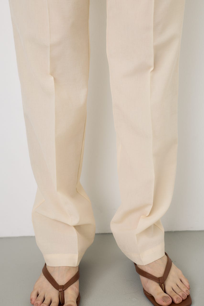 COMFORA AIRピンタックテーパードパンツ IVOY S