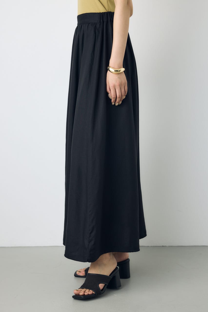 リネンブレンドバルーンシルエットスカート BLK S