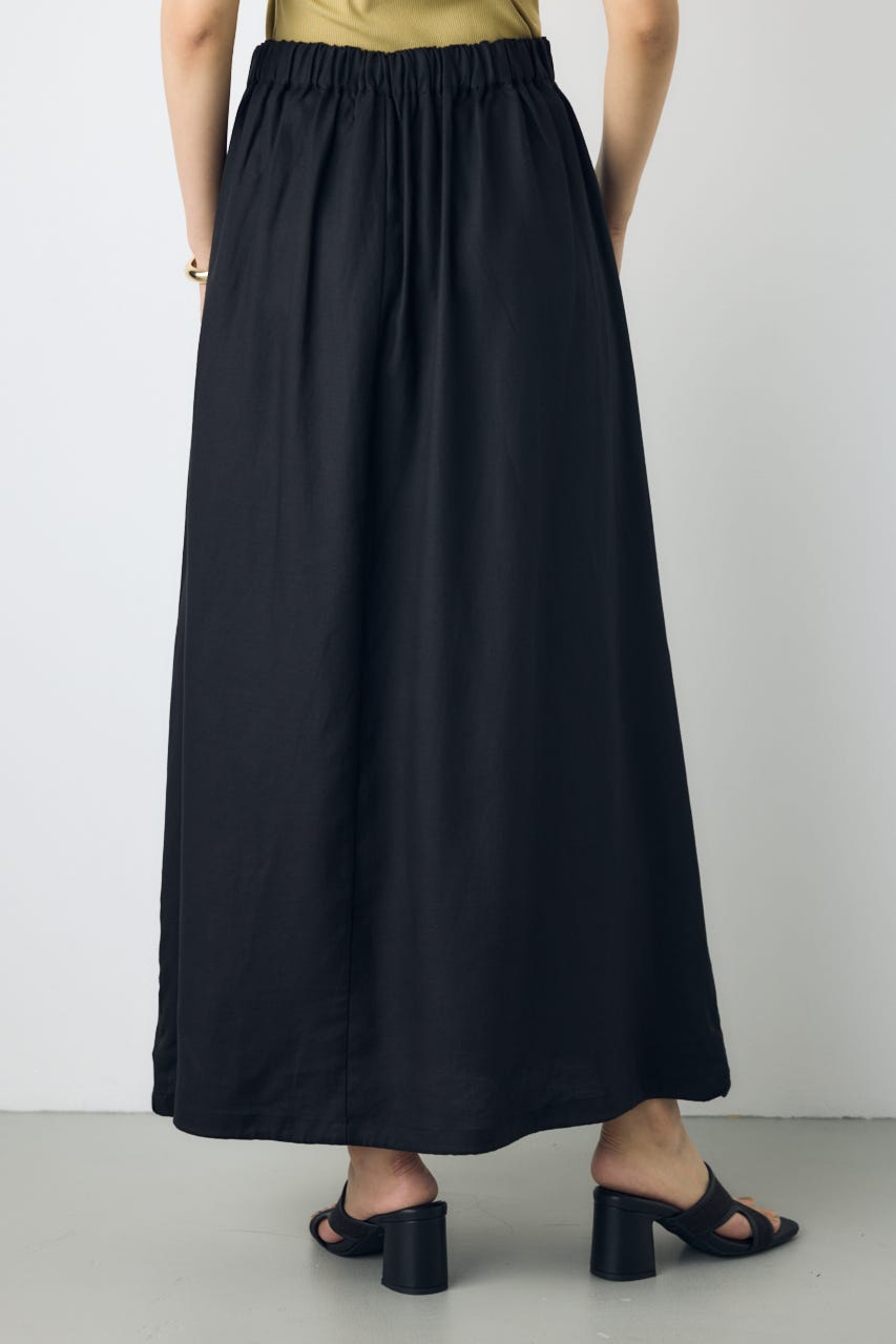 リネンブレンドバルーンシルエットスカート BLK S